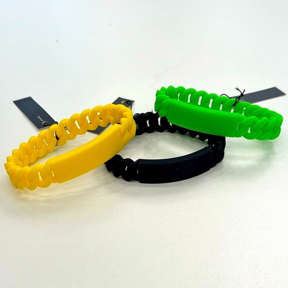 Marc By Marc Jacobs Set of 3 Standard Supply Braided Silicone Rubber Bracelets - Picture 1 of 15